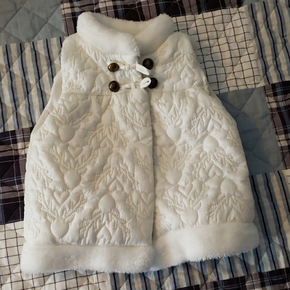 Girls White Vest